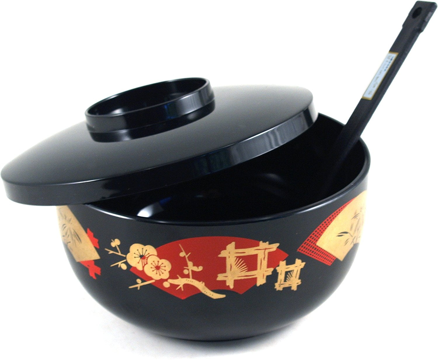 thunder group plnb002 japanese noodle bowl, black