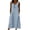 d49-light blue dresses for women, variant on Womens Cotton Linen Sleeveless Dress Summer Beach Maxi Dress Flowy Loose Fit Sundress Crewneck Button Down Gauze Dress with Pockets Black,L
