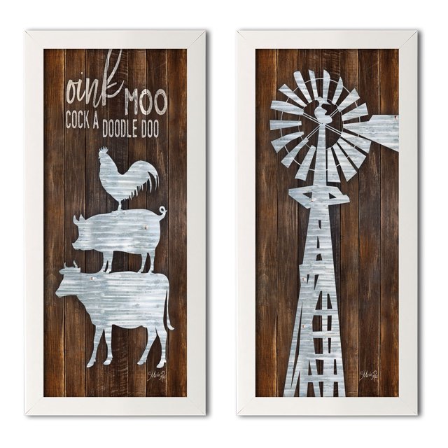 Gango Home Decor Rustic Windmill & Farm Animal Adult Kitchen Decor; 2