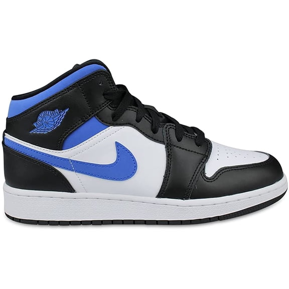 Big Kids Jordan 1 Mid Game Royal White/Racer Blue-Black 554725 140 - 5.5