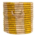 thumbnail image 4 of Creative Co-Op 3-Piece Hand-Woven Seagrass Baskets with Stripes, Handles and Plastic Lining, Natural and Yellow, 4 of 4