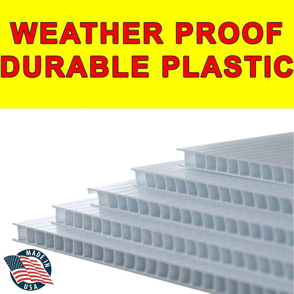 Pack of 10 Blank Yard Signs 18x24,High Grade Corrugated Plastic 4MM for Garage Sale Signs, Graduations, Open House, Estate Sale or Political Lawn Yard Sign