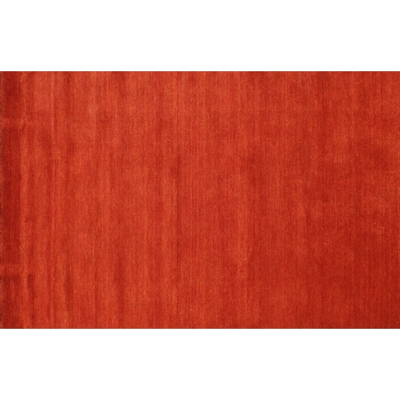 Ahgly Company Indoor Rectangle Contemporary Red Abstract Area Rugs, 2' x 3'