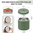 thumbnail image 4 of Soup Thermo BOSEDSANG, 760 ml, boca ancha, a prueba de fugas, verde, 4 of 7