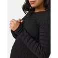 thumbnail image 6 of Ingrid & Isabel For Every Belly Women’s Maternity Smocked Midi Dress with Long Sleeves, Sizes S-XXL, 6 of 8