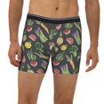 thumbnail image 2 of Men'S Boxer Briefs, Asparagu Print Vegetable Soft And Breathable Mens Underwear Boxer Briefs With Widen Waist, 2 of 2