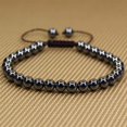 thumbnail image 2 of Bracelet Ajustable Unisexe en Perles Rondes de 6 mm en Hématite Noire Naturelle, 2 of 3