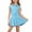 Blue#kids sets, variant on Little Girl 2 Piece Summer Outfits Ice Silk Quick Dry Sleeveless Collared Tops Pleated Skirt Casual Solid Sports Sets Yellow,5 Years