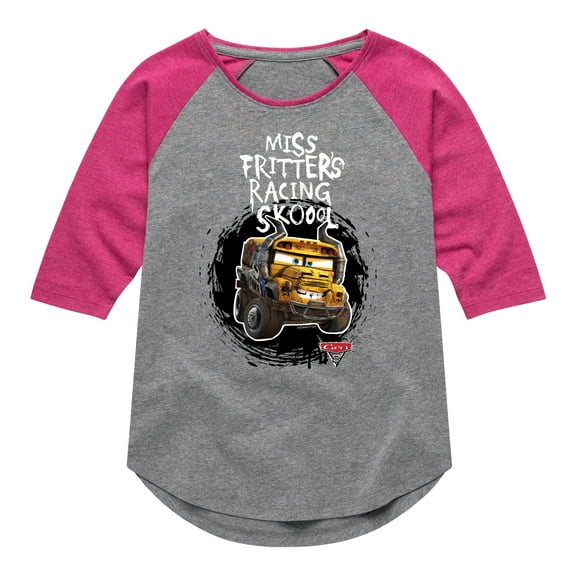 Disney's Cars - Miss Fritters School - Toddler And Youth Raglan Graphic T-Shirt