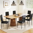 thumbnail image 2 of HOMCOM Dining Chairs, Set of 6, Linen Upholstered Accent Chairs, Back, 2 of 10