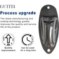 thumbnail image 3 of HAHDAXIA Guitar Input Jack Socket Plate Output Loaded Boat Style 1/4 Inch with Screws for Fender Stratocaster Strat St Mono Electric Guitar for Electric Guitar Replacement Parts(black), 3 of 7