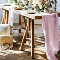thumbnail image 6 of Oiur Table Runner Rustic Tablecloth Soft Wear Resistant Polyester Washable Non-Fading Hand-dyed Tablecloth Wedding Party Decoration, 6 of 13