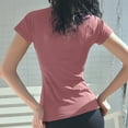 thumbnail image 7 of aidice Yoga Tops for Women Athletic Round Neck Short Sleeve Skinny Stretch Breathable Workout T Shirts, 7 of 7