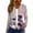 Purple, variant on Women's Fashion Christmas Print Casual Zip-Up Long-Sleeve Hooded Jacket, for Outdoor Activities and Daily Use,Wine,XL