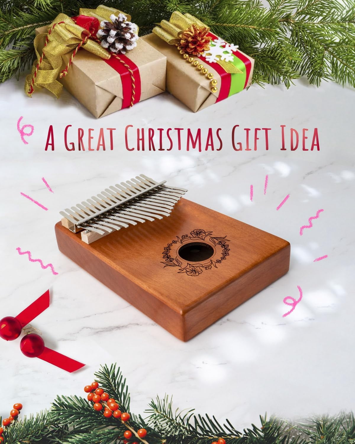 Libretto 17-Key Acoustic Solid Wood Portable Kalimba Finger Piano