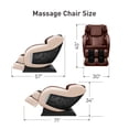 thumbnail image 7 of Cloud Mountain Electric SL-Track Massage Chair With Brown Finish CMSS03-Brown, 7 of 7