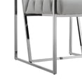 thumbnail image 4 of Madisen PU Leather Dining Chair with Chrome Frame (Set of 2), Grey, 4 of 6