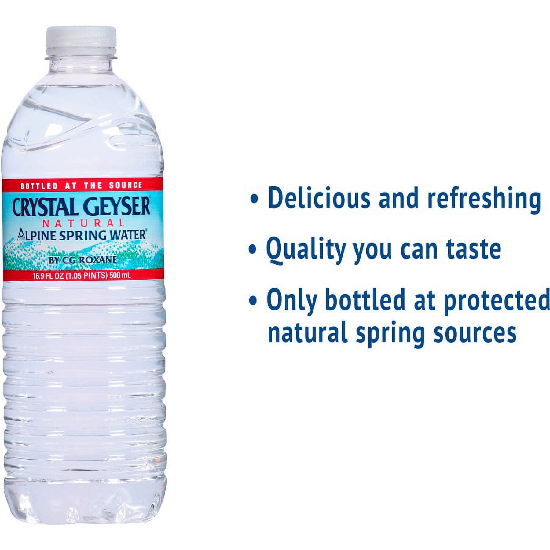 Crystal Geyser Natural Alpine Spring Water, 16.9 Oz Bottle, 24/Case, 84 Cases/Pallet