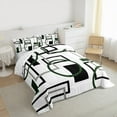 thumbnail image 3 of Manfei Abstract Ombre Bedding Comforter Set for Adult, Vintage Minimalism Twin Comforter Sets, Dark Green Circle Reversible Bedding Set, Super Cozy Room Decor, 2-Piece, 3 of 8