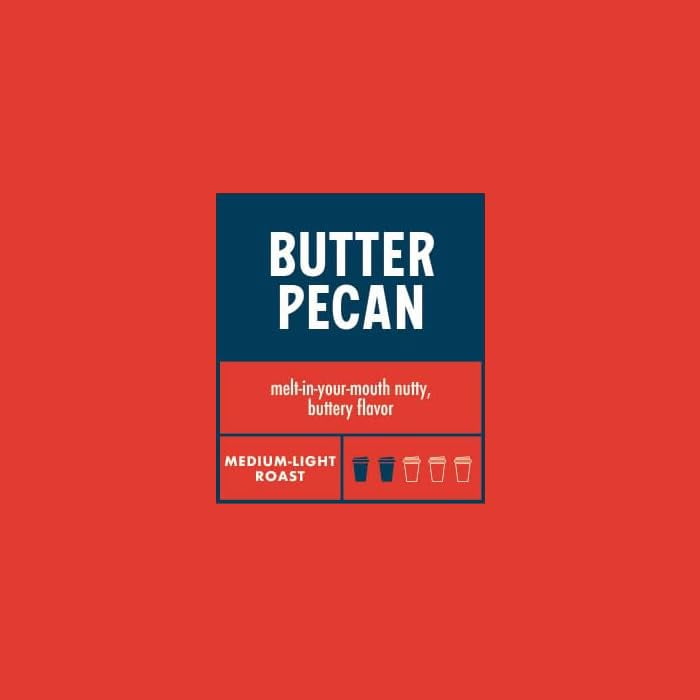 Boyd's Butter Pecan Ground Coffee, 5/2.5oz Pre-Portioned Packets - 12.5oz Total - Nutty Buttery Flavor