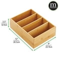 thumbnail image 3 of mDesign Bamboo Wood Food Storage Organizer Bin Box with 4 Sections, Natural, 3 of 8