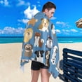 thumbnail image 5 of Dreamtimes Dog Oversized Beach Towel, Super Absorbent Sand Free Travel Bath Towel with Mesh Bag for Beach Swimming Camping, 31 x 71 Inch, 5 of 7
