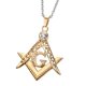 thumbnail image 4 of Cadena de eslabones de plata con colgante de collar material acero inoxidable dorado para hombre Salvador Collar de los hombres, 4 of 9