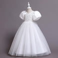 thumbnail image 4 of Wavsuf Flower Girls Dress White Princess Dress Size 7-8 Years, 4 of 5