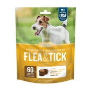 VetIQ Flea & Tick Supplement for Dogs, Hickory Smoke Flavored Chews, 60 Count
