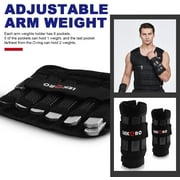 LEKÄRO Adjustable 44lb Weighted Training Vest, Weight Vest with Weights, Ankle, Wrist, Weight Vest for Gym, Pull-Ups to Increase Weight Workout