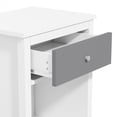 thumbnail image 5 of PAPROOS Nightstand with Drawer and Open Shelf, Small Bedside Table, Modern Night Stand End Table for Bedroom, Kids Room, Girls Room, Dorm, White+Gray, 5 of 9
