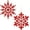 36pcs Red-4 Inch, variant on 36 Pack Glitter Snowflake Ornaments, Plastic Christmas Glitter Snowflake Winter Wonderland Christmas Tree Decorations, 4 Inch