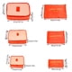 thumbnail image 2 of Bolsas de almacenamiento de viaje Paquetes de ropa Bolsas de compresión de equipaje Maleta organizadora de lavandería, Rosa 6 Piezas Inevent LF0127-04B, 2 of 2