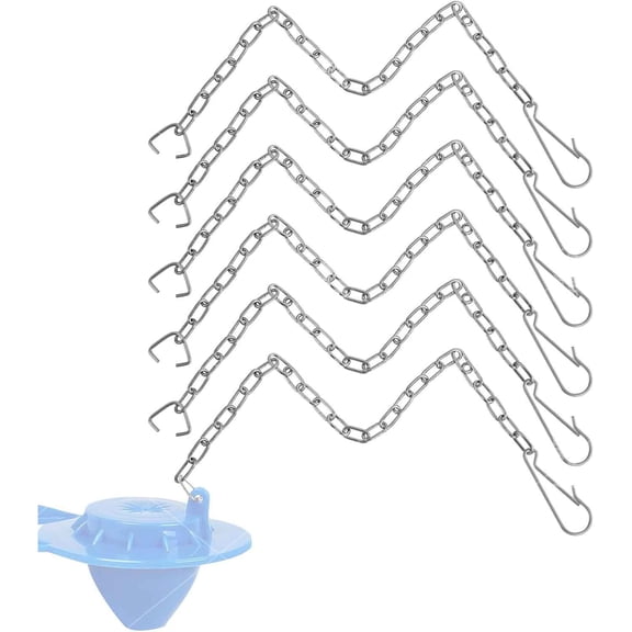 Toilet Chain Replacement, Adjustable Toilet Flapper Chain with Hooks and C Loops, Stainless Steel Flush Flapper Chain for Most Modern Toilets