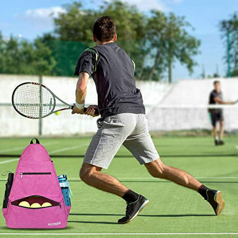 ACOSEN Tennis Bag Tennis Backpack Large Tennis Bags for Women and Men to Hold Tennis Racket Pickleball Paddles Badminton Racquet Squash Racquet Balls and Other Accessories Rose Red Walmart