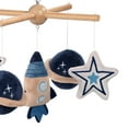thumbnail image 3 of Lambs & Ivy Sky Rocket Planets/Stars Musical Baby Crib Mobile Soother Toy- Blue, 3 of 7