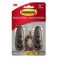 thumbnail image 3 of Command™ Medium Forever Classic Oil Rubbed Bronze Metal Hooks, FC12-ORB-2EF, 2 hooks, 4 strips, value pack, 3 of 9