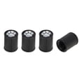 thumbnail image 1 of 4 Pcs Tapones de Vástago de Válvula de Neumático Estilosos 8x16mm Cubiertas de Polvo de Válvula de Neumático Negras de Cobre, Resina Epóxica, 1 of 7
