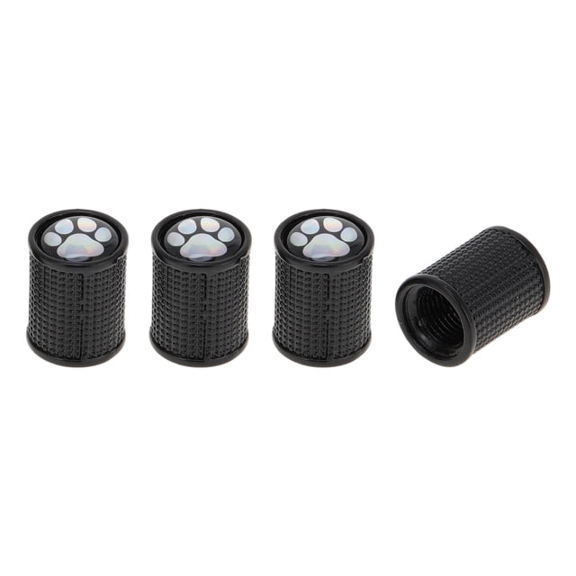 4 Pcs Tapones de Vástago de Válvula de Neumático Estilosos 8x16mm Cubiertas de Polvo de Válvula de Neumático Negras de Cobre, Resina Epóxica