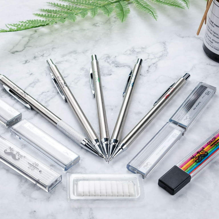 Mr. Pen- Metal Mechanical Pencils, 0.3mm, 2 Pack, Pencil Mechanical, Lead  Pencil, Metal Mechanical Pencil, Drafting Pencil, Mechanical Pencil Metal