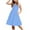 Blue, variant on Maean Girls Sleeveless Dress Polka Dot Printed Summer Flowy Sundress Kids Crew Neck Dresses with Pockets