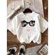 thumbnail image 1 of Camiseta Básica para Mujer Verano Transpirable1pc Women'S Vintage Geometric Print T-Shirt, Round Neck, Polyester Knit Tee, Casual Summer Top with Eye Graphic Design for SummerFather's Day, Mother's, 1 of 6