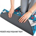 thumbnail image 3 of Blue Stars and Baseballs Pattern Hot Yoga Mat Towel Non Slip for Hot Yoga - Quick-Drying Yoga Mat Cover with 4 Corner Pockets with Travel Bag - Hot Yoga Towel Non Slip 74"x26", 3 of 6