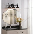 thumbnail image 5 of Kenroy Home Dale 24'' Vanity Light 3-Light Wall Light Fixture Country/Farmhouse Table Light Fixture for Bathroom, Hallway, or Office, Sand Black, 5 of 8