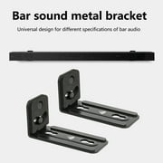 HEVIRGO Soundbar Bracket Universal Anti-slip Metal Sound Bar Wall Mounting Holder for Living Room