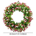 thumbnail image 2 of Yesbay Artificial Flower Wreath Reusable Fake Eucalyptus Garland Faux Greenery Flower Wreath, 2 of 9