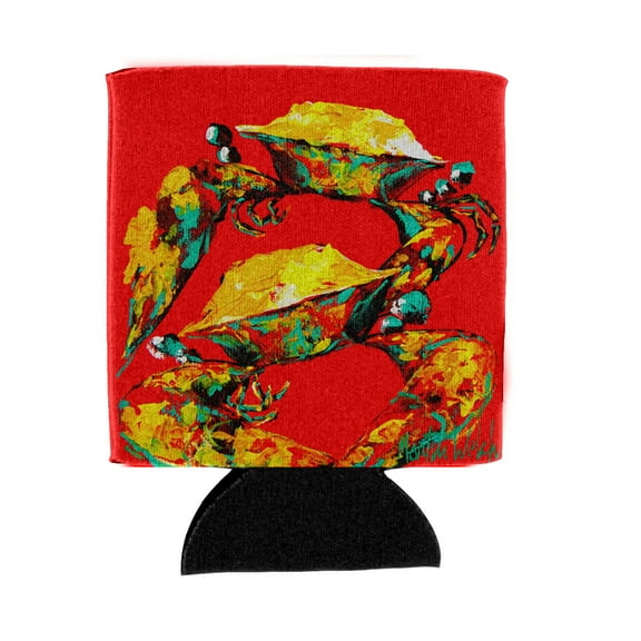 Carolines Treasures MW1073CC Crab Two Tone Can or Bottle Beverage Insulator Hugger Can Hugger multicolor