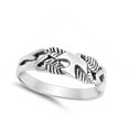thumbnail image 4 of Dove Leaf Oxidized Bird Branch Peace Ring .925 Sterling Silver Band Jewelry Female Male Size 8, 4 of 4