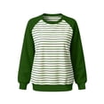 thumbnail image 6 of LUVDA Women's Raglan Stripe Crew Neck Sweatshirt Contrasting Sleeves Relaxed Fit Fall Pullover, 6 of 6