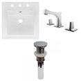 thumbnail image 1 of American Imaginations 16.5-in. W 3H8-in. Ceramic Top Set In White Color - Drain Incl. AI-32977, 1 of 9